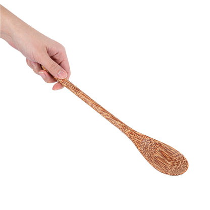 Coco Casa Natural Handmade Long Handled Coconut Spoon - 14 1/4" x 2" x 3 1/4" - 1 count box