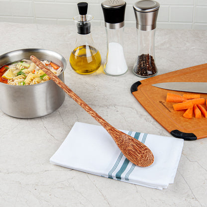 Coco Casa Natural Handmade Long Handled Coconut Spoon - 14 1/4" x 2" x 3 1/4" - 1 count box