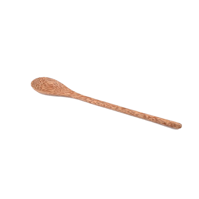 Coco Casa Natural Handmade Long Handled Coconut Spoon - 14 1/4" x 2" - 10 count box