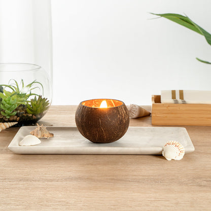 Coco Casa Handmade Coconut Shell Candle - Pineapple Papaya - 4" x 4" x 2 3/4" - 1 count box