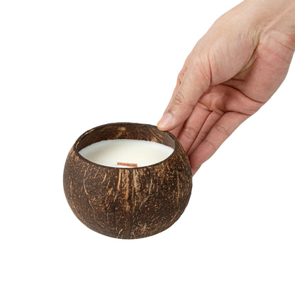 Coco Casa Handmade Coconut Shell Candle - Vanilla - 4" x 4" x 2 3/4" - 1 count box