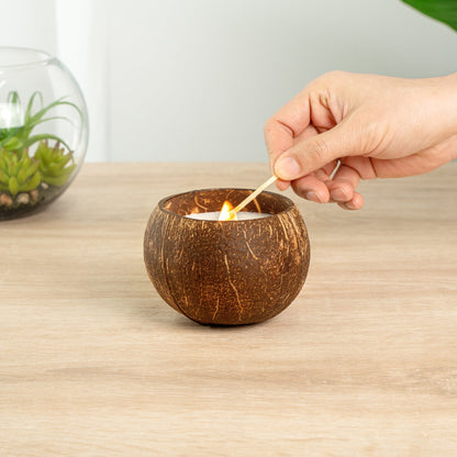 Coco Casa Handmade Coconut Shell Candle - Vanilla - 4" x 4" x 2 3/4" - 1 count box