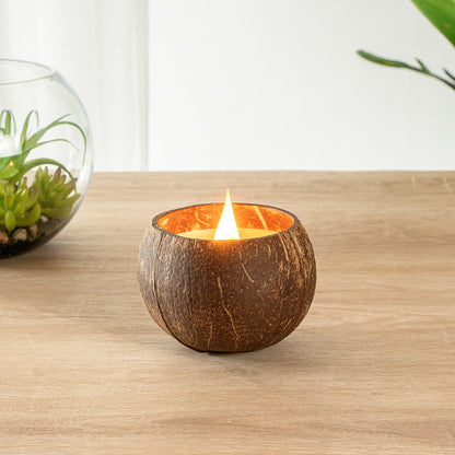 Coco Casa Handmade Coconut Shell Candle - Coconut Mango - 4" x 4" x 2 3/4" - 1 count box