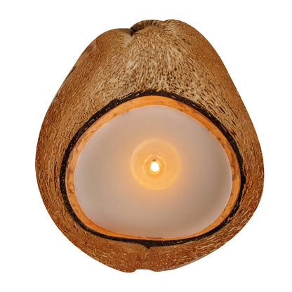 Coco Casa Handmade Coconut Shell Husk Candle - Lavender - 6 1/2" x 6 1/2" x 2 1/2" - 10 count box