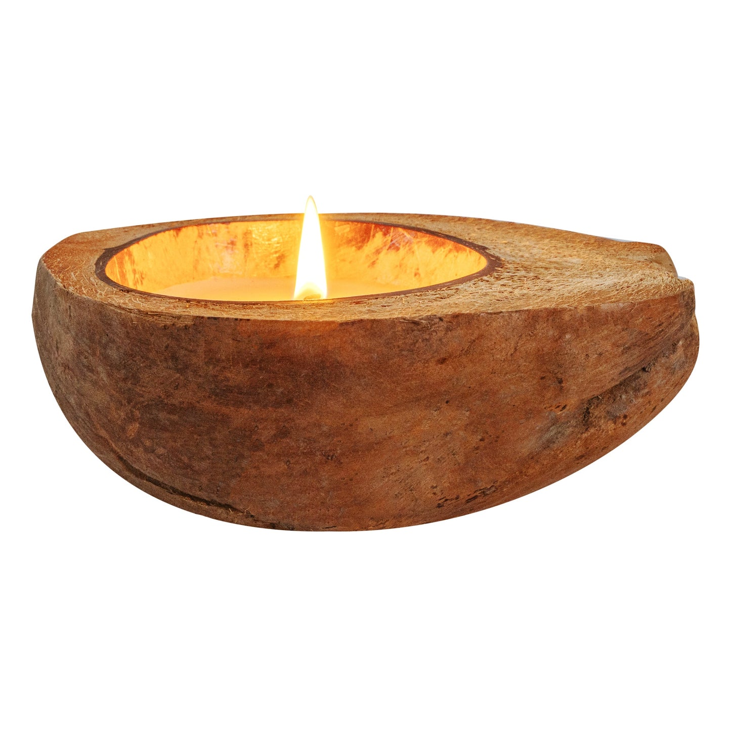 Coco Casa Handmade Coconut Shell Husk Candle - Mint Leaf and Eucalyptus - 6 1/2" x 6 1/2" x 2 1/2" - 10 count box