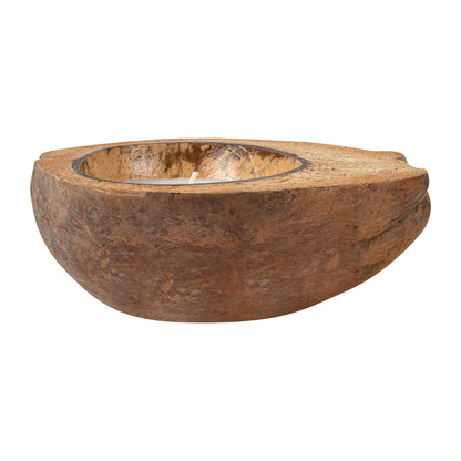 Coco Casa Handmade Coconut Shell Husk Candle - Mint Leaf and Eucalyptus - 6 1/2" x 6 1/2" x 2 1/2" - 10 count box