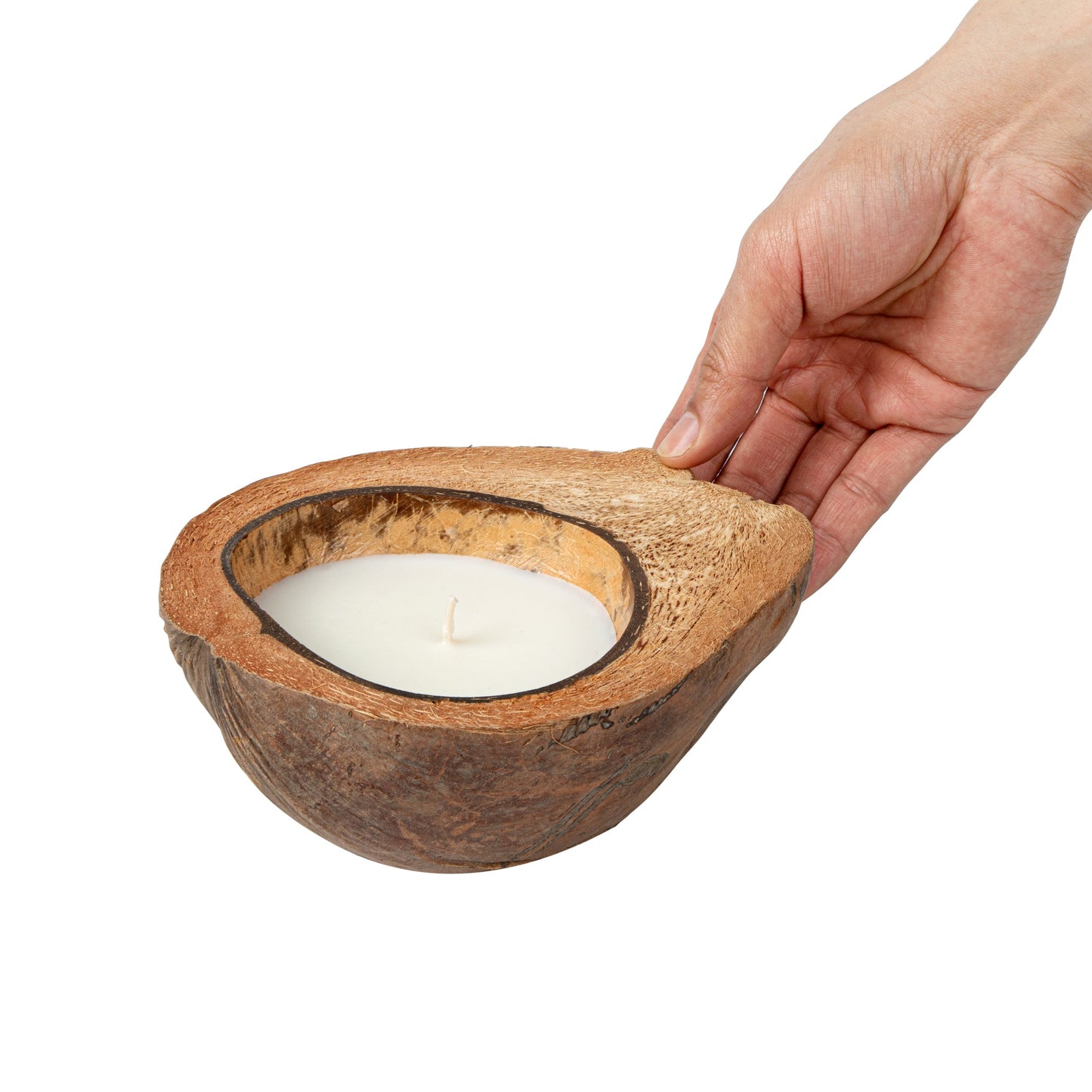 Coco Casa Handmade Coconut Shell Husk Candle - Coconut Mango - 6 1/2" x 6 1/2" x 2 1/2" - 10 count box