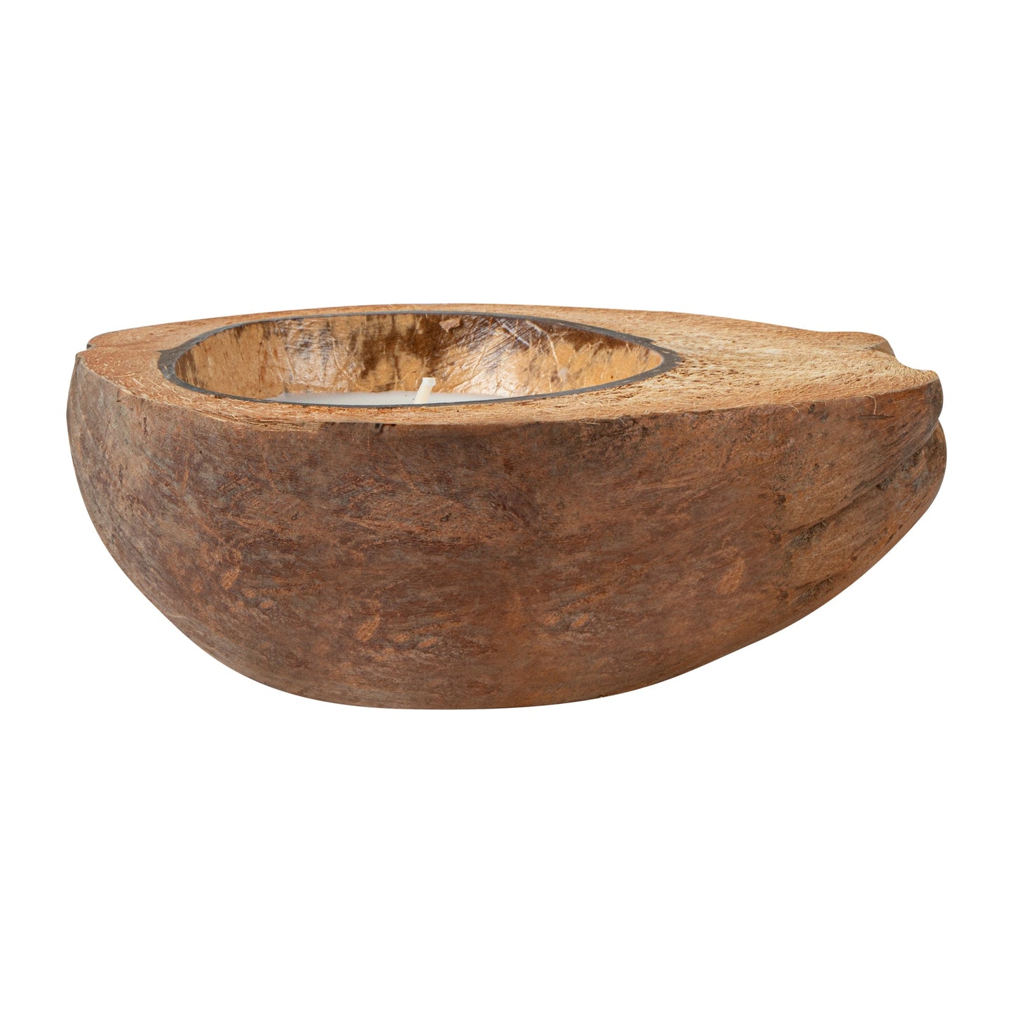 Coco Casa Handmade Coconut Shell Husk Candle - Jasmine - 6 1/2" x 6 1/2" x 2 1/2" - 10 count box