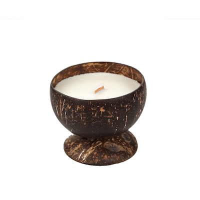 Coco Casa Handmade Coconut Candle Bowl - Mint Leaf and Eucalyptus - 4" x 4" x 2 3/4" - 1 count box