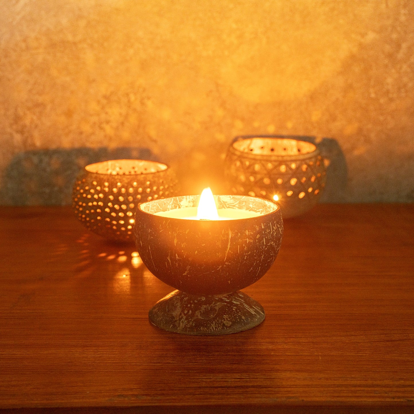 Coco Casa Handmade Coconut Candle Bowl - Mint Leaf and Eucalyptus - 4" x 4" x 2 3/4" - 1 count box