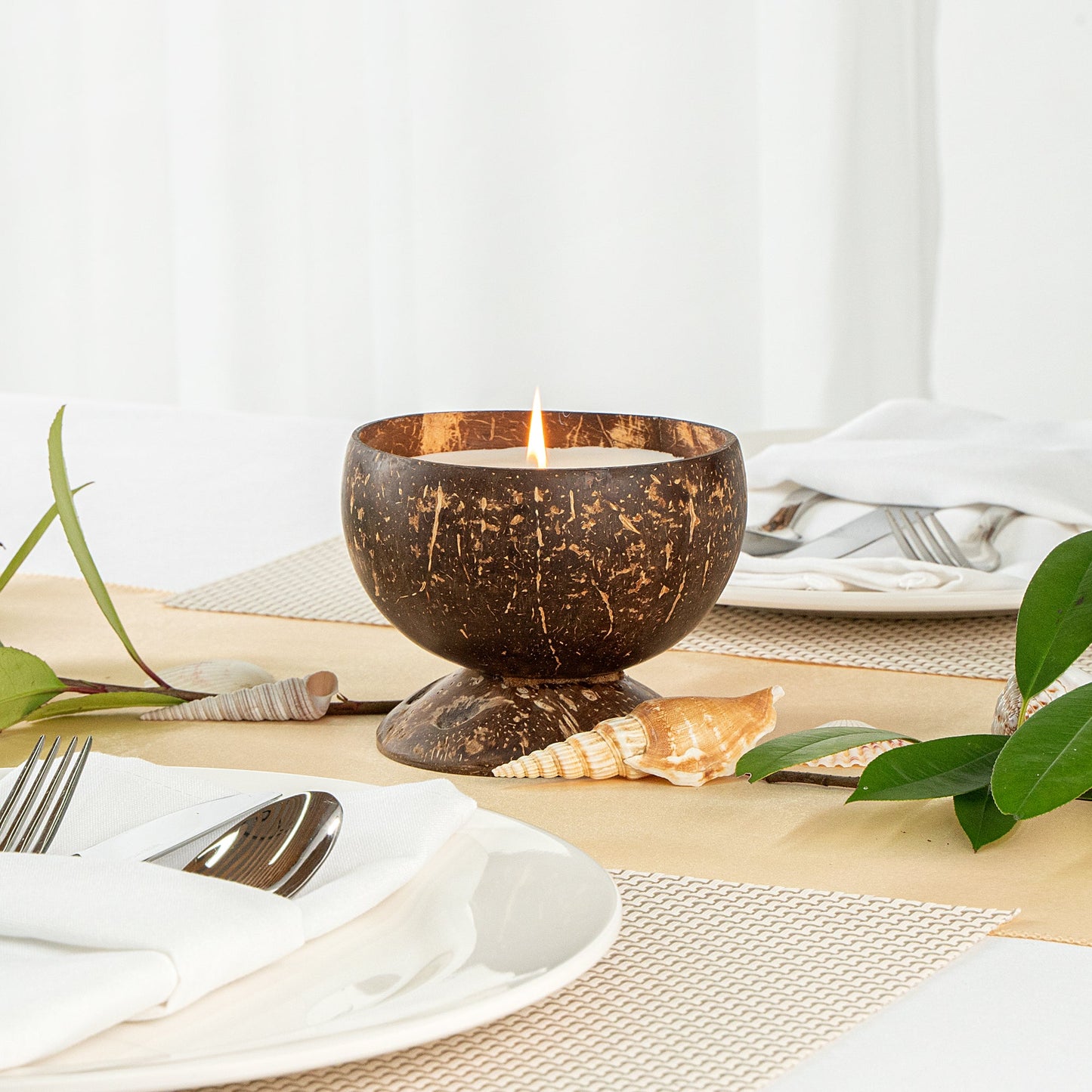 Coco Casa Handmade Coconut Candle Bowl - Cinnamon - 4" x 4" x 2 3/4" - 1 count box