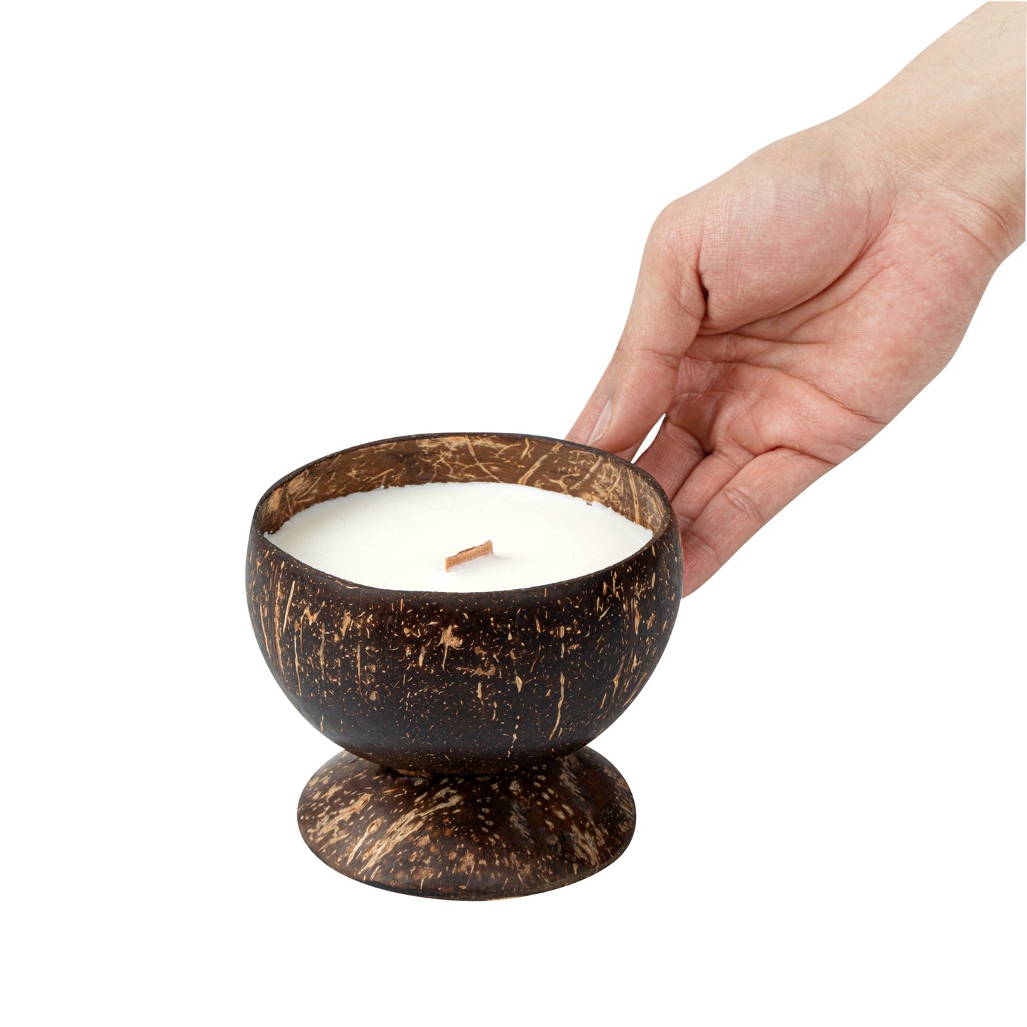 Coco Casa Handmade Coconut Candle Bowl - Cinnamon - 4" x 4" x 2 3/4" - 10 count box