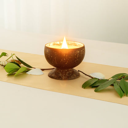 Coco Casa Handmade Coconut Candle Bowl - Jasmine - 4" x 4" x 2 3/4" - 10 count box