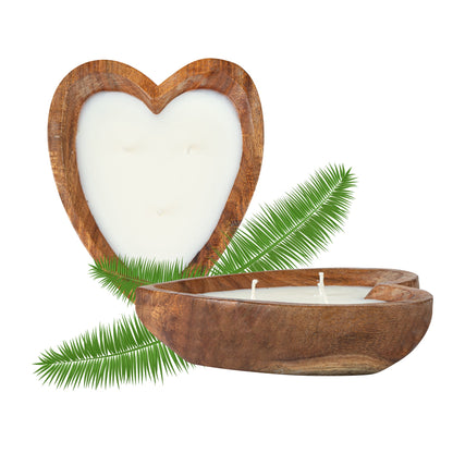 Coco Casa Handmade Coconut Heart Bowl Candle - Spring Hydrangea - 7" x 5 1/2" x 2" - 1 count box