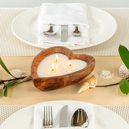Coco Casa Handmade Coconut Heart Bowl Candle - Spring Hydrangea - 7" x 5 1/2" x 2" - 1 count box