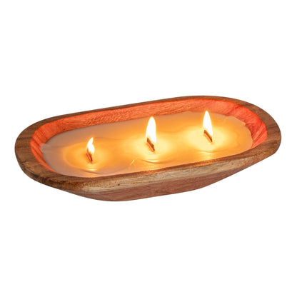 Coco Casa Handmade Wood Bowl Candle - Lavender - 9" x 5 1/2" x 2" - 1 count box