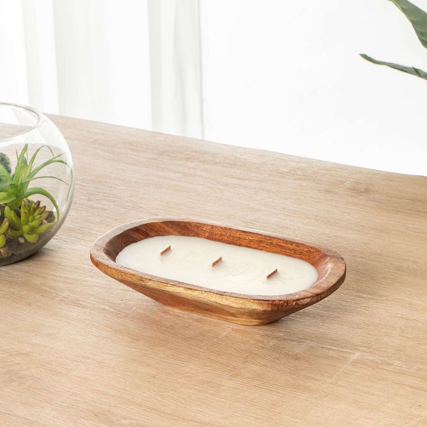 Coco Casa Handmade Wood Bowl Candle - Coconut Mango - 9" x 5 1/2" x 2" - 1 count box