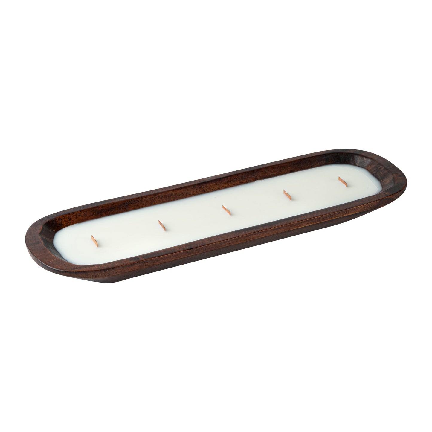 Coco Casa Handmade Wood Bowl Candle - Cinnamon - 17 3/4" x 5 1/2" x 2" - 1 count box