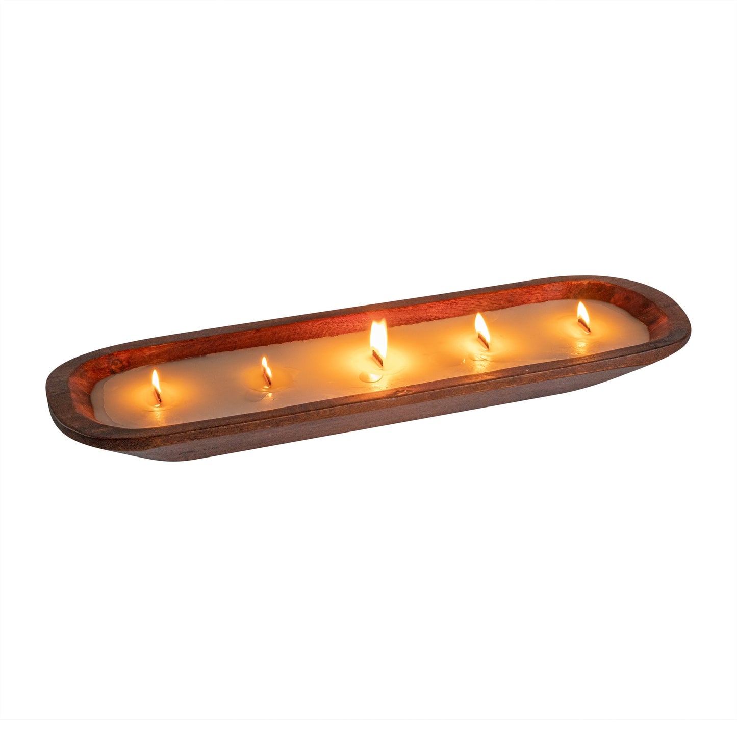 Coco Casa Handmade Wood Bowl Candle - Coconut Mango - 17 3/4" x 5 1/2" x 2" - 1 count box