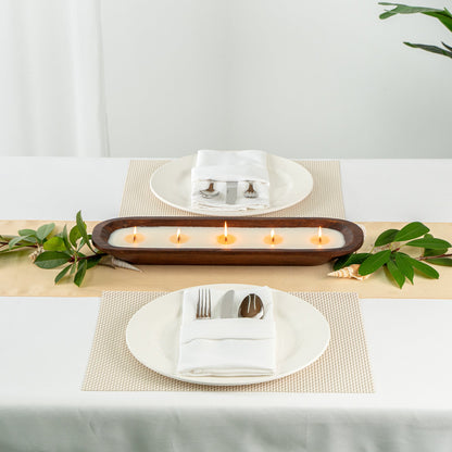 Coco Casa Handmade Wood Bowl Candle - Coconut Mango - 17 3/4" x 5 1/2" x 2" - 1 count box