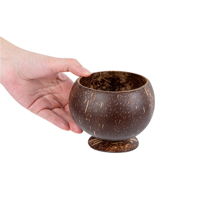 Coco Casa 10 oz Handmade Coconut Cocktail Coconut Cup - 4" x 4" x 3 1/4" - 40 count box