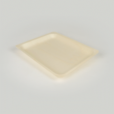 Taipei Rectangle Natural Poplar Plate - 10 1/2'' x 8 1/2'' x 3/4'' - 50 count box