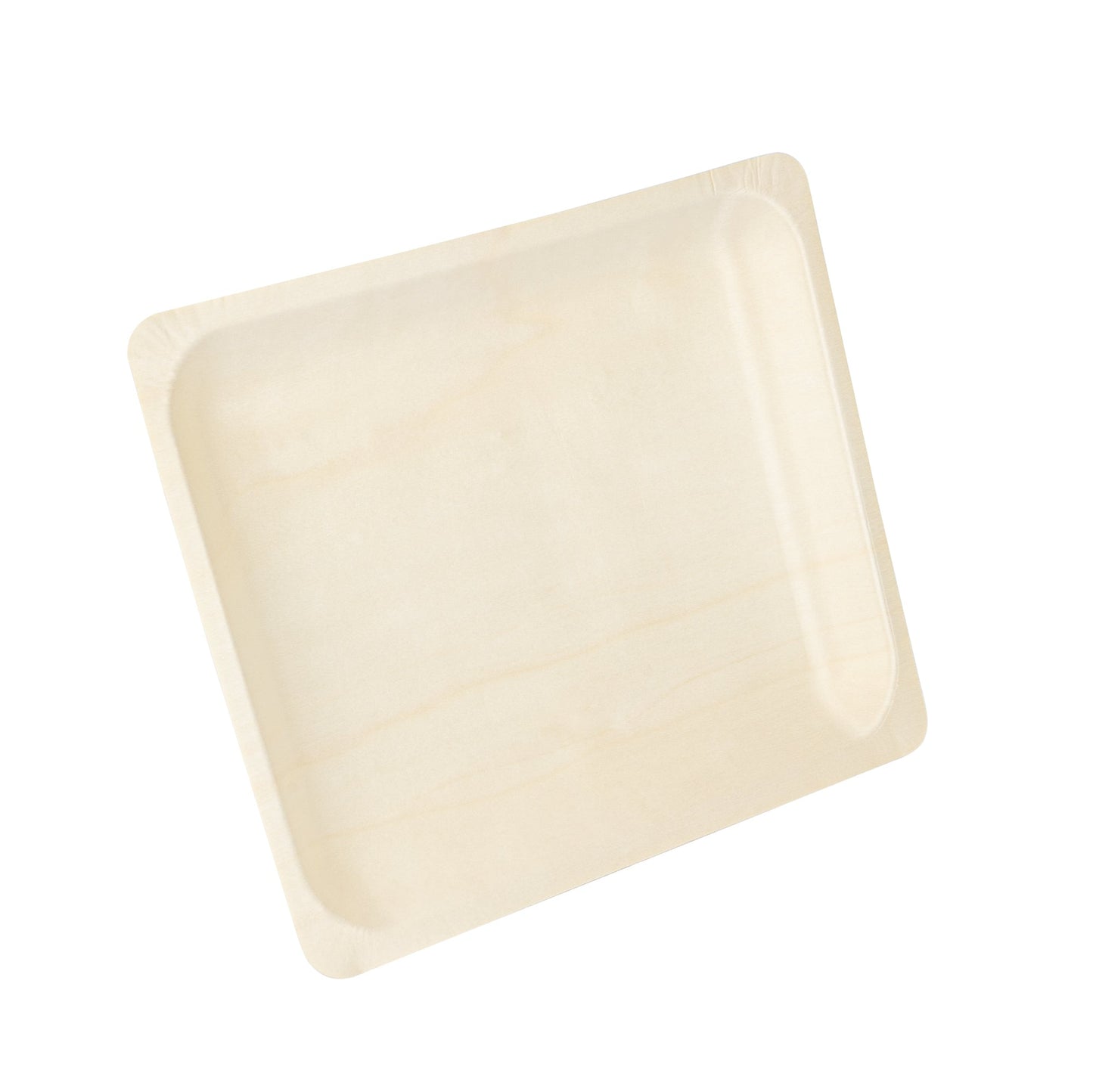 Taipei Rectangle Natural Poplar Plate - 10 1/2'' x 8 1/2'' x 3/4'' - 50 count box