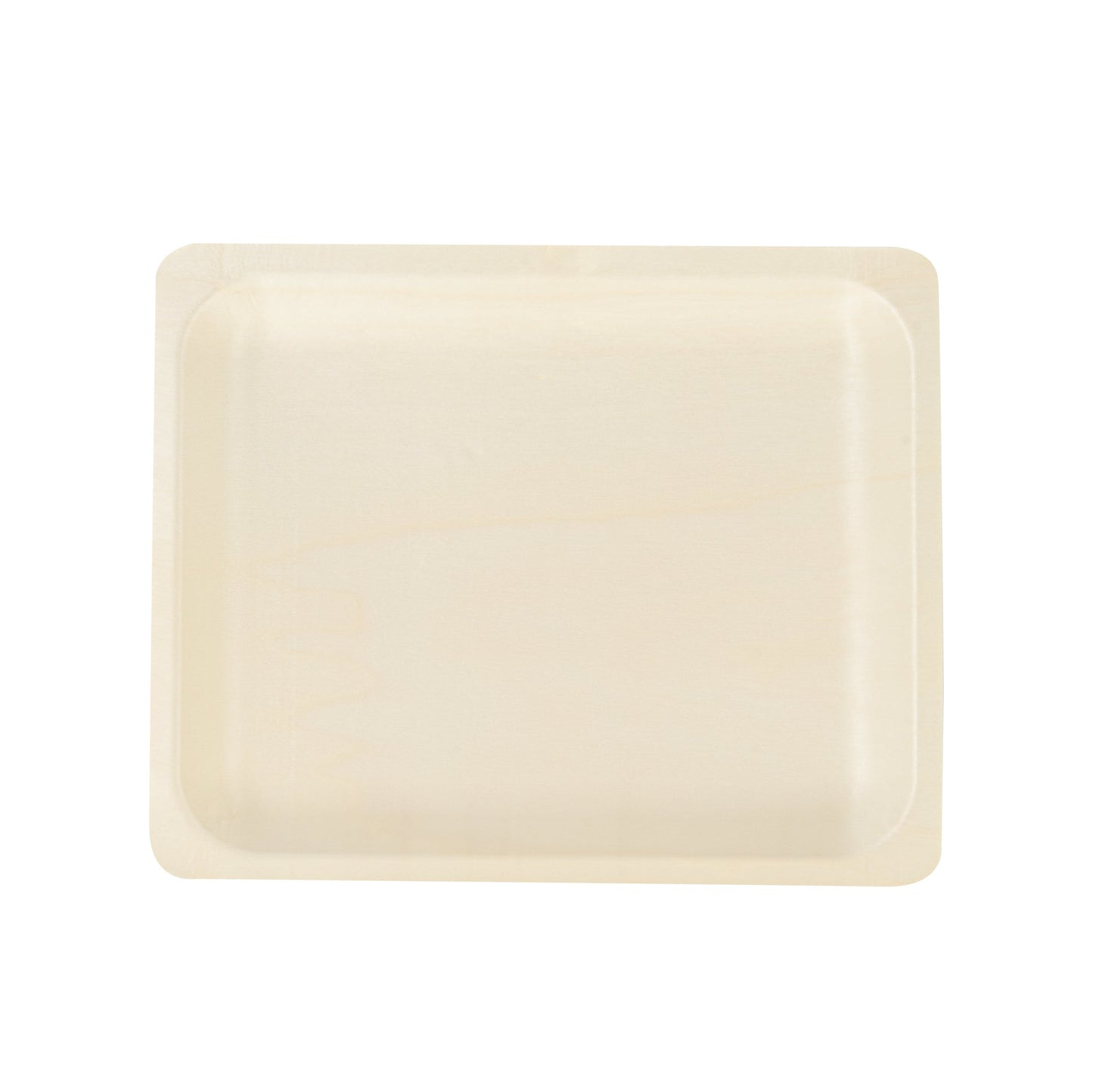 Taipei Rectangle Natural Poplar Plate - 10 1/2'' x 8 1/2'' x 3/4'' - 50 count box