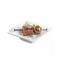 Chef 101 Square White Porcelain Mini Modern Plate - 3" x 3" x 1" - 10 count box
