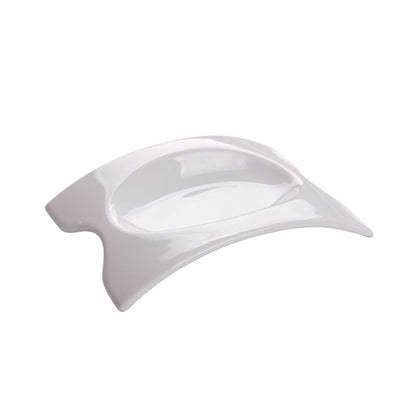 Chef 101 Rectangle White Porcelain Mini Concavo Dish - 4" x 3" x 3/4" - 10 count box