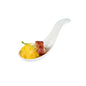 Chef 101 White Porcelain Wave Spoon - 5" x 1 3/4" x 1" - 10 count box