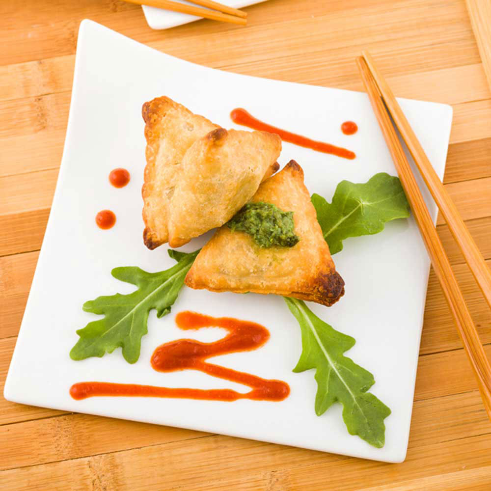 Chef 101 Square White Porcelain Modern Flare Plate - 6" x 6" x 1 1/4" - 10 count box