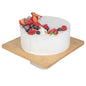 Chef 101 Hamptons Square Bamboo Serving Stand - with Porcelain Base - 9 3/4" x 9 3/4" x 4" - 1 count box