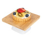 Chef 101 Hamptons Square Bamboo Serving Stand - with Porcelain Base - 5 1/2" x 5 1/2" x 2 1/2" - 1 count box