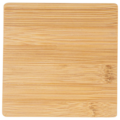Chef 101 Hamptons Square Bamboo Serving Stand - with Porcelain Base - 5 1/2" x 5 1/2" x 2 1/2" - 1 count box