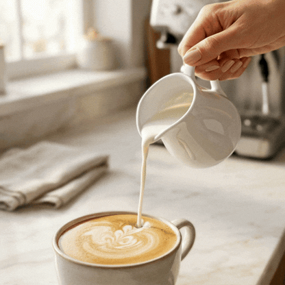 Chef 101 4 oz Round White Porcelain Classic Cream Cup - 3" x 2 1/2" x 3 1/4" - 1 count box