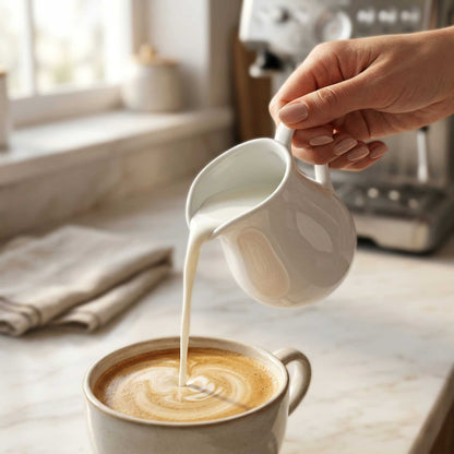 Chef 101 4 oz Round White Porcelain Classic Cream Cup - 3" x 2 1/2" x 3 1/4" - 1 count box