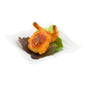 Chef 101 Rectangle White Porcelain Piega Plate - 4" x 4" x 1" - 10 count box