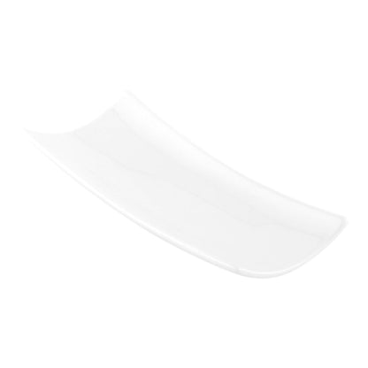 Chef 101 Rectangle White Porcelain Shinto Plate - 6" x 2 1/2" x 1" - 10 count box