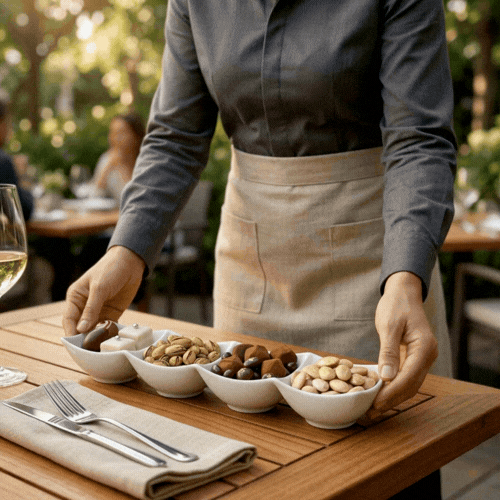 Chef 101 24 oz Square White Porcelain Cocktail Bowl Set - 14 3/4" x 3 3/4" x 2 1/4" - 1 count box