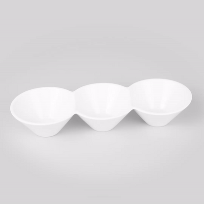 Chef 101 18 oz Round White Porcelain Modern Bowl Set - 13 1/2" x 5" x 2 1/4" - 1 count box