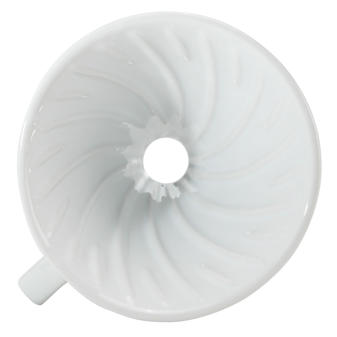 Restpresso 10 oz White Ceramic Coffee Dripper - 4 3/4" x 4 3/4" x 3 1/2" - 1 count box
