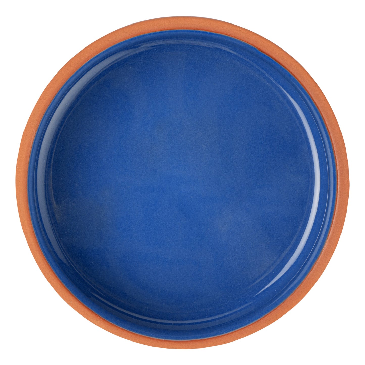 Terra Tek 17 oz Terracotta Cazuela Bowl - Blue Glazed Interior, Oven-Safe, Microwave-Safe - 5 3/4" x 5 3/4" x 2" - 2 count box
