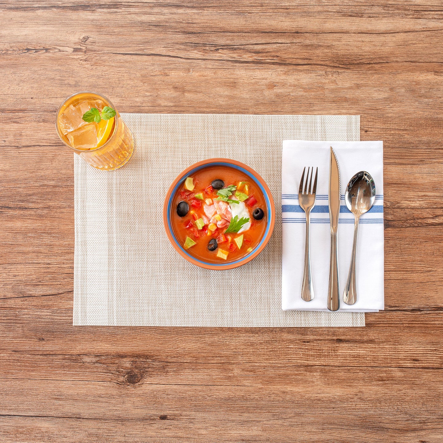 Terra Tek 17 oz Terracotta Cazuela Bowl - Blue Glazed Interior, Oven-Safe, Microwave-Safe - 5 3/4" x 5 3/4" x 2" - 2 count box