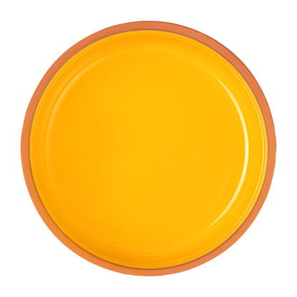 Terra Tek 27 oz Terracotta Cazuela Bowl - Yellow Glazed Interior, Oven-Safe, Microwave-Safe - 6 1/4'' x 6 1/4'' x 2 1/2'' - 2 count box