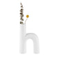Table Art White Ceramic H-Shaped Vase - 6'' x 2 1/4'' x 9'' - 1 count box