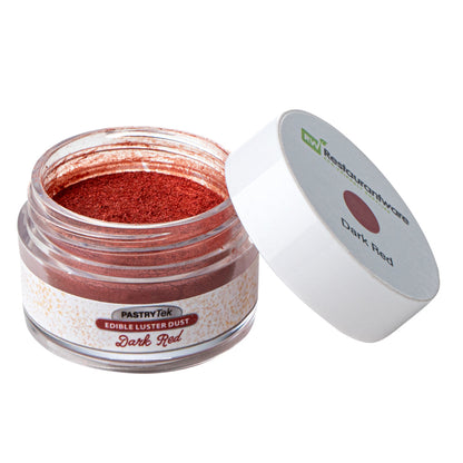 Pastry Tek 5g Dark Red Edible Luster Dust - Food Grade - 1 count box