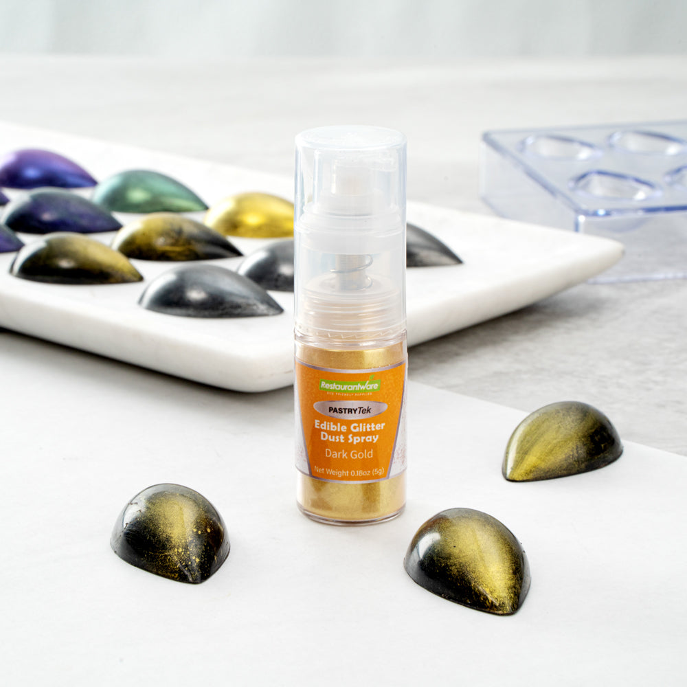 Pastry Tek 5g Dark Gold Edible Glitter Dust Spray - 1 count box