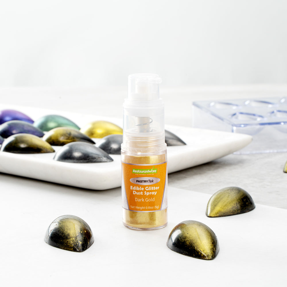 Pastry Tek 5g Dark Gold Edible Glitter Dust Spray - 1 count box