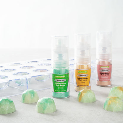 Pastry Tek 5g Green Edible Glitter Dust Spray - 1 count box
